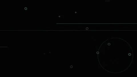 Minimal Abstract HUD Lines Composition on Dark Background Clean Futuristic Stock Footage 325037883