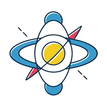 Minimal Abstract Innovation Process Symbol with Layered Shapes Stock Illustration