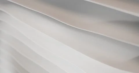 Minimal abstract layered white paper texture background looping 3d animation Stock Footage 334657080