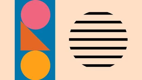 Minimal Abstract Layout with Shapes Background 库存插图