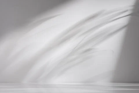 Minimal abstract light gray background for product presentation with soft sha Stock Photos