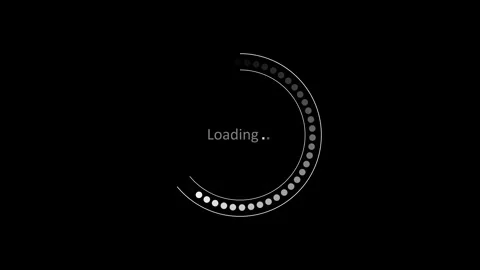 Minimal abstract loading circle dots progress indicator animation Stock Footage 337881554