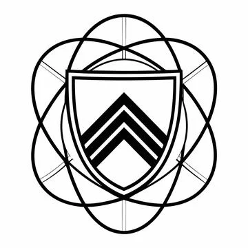 Minimal Abstract Logo Representing Protection and Security Stock Illustration