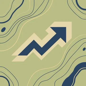 Minimal abstract logo symbol representing growth a Stock Illustration