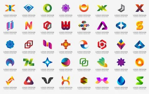 Minimal Abstract Logos Stock Illustration