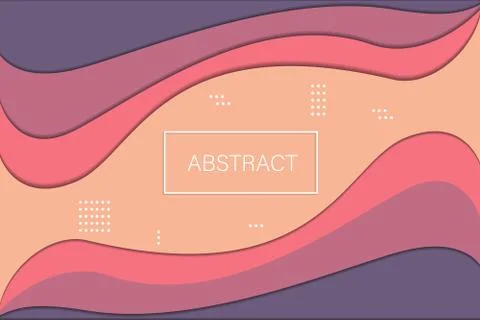Minimal abstract paper art background, vector Stock Illustration