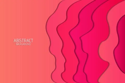 Minimal abstract paper art background, vector Stock Illustration