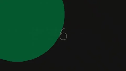 Minimal Abstract Red Circle Background with Isolated Numeral Nine Graphic O.. Stock Footage 342206179