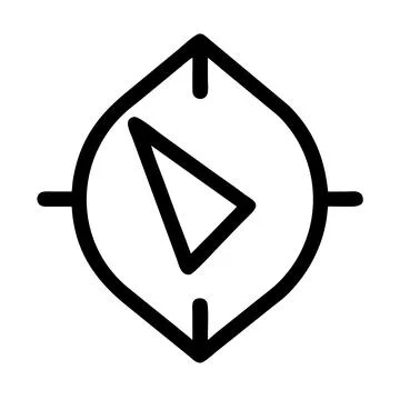 Minimal abstract symbol representing direction and Stock Illustration