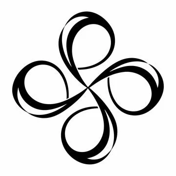 Minimal abstract symbol representing flexibility a Stock Illustration