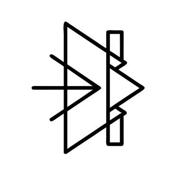 Minimal abstract symbol representing simplicity an Stock Illustration
