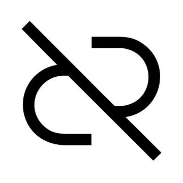 Minimal Abstract Symbol Representing Simplicity and Clarity Stock Illustration