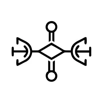 Minimal abstract symbol representing trust and sta Stock Illustration