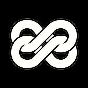 Minimal abstract symbol representing unity and con Stock Illustration