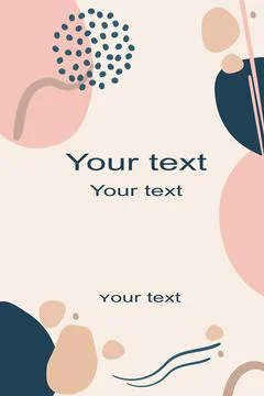 Minimal abstract template wit place for your text. Trendy design for social m Stock Illustration