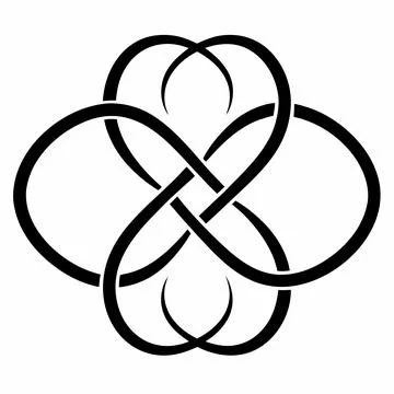 Minimal Abstract Unity and Connection Graphic Symbol Stock Illustration