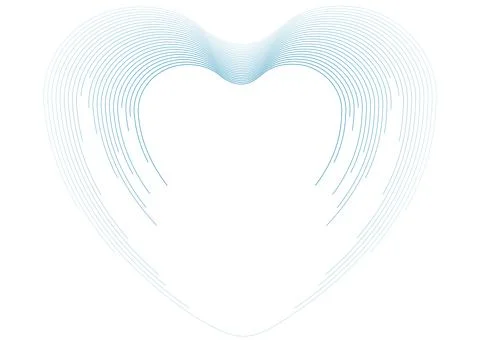 Minimal abstract Valentines Day background with linear heart Stock Illustration