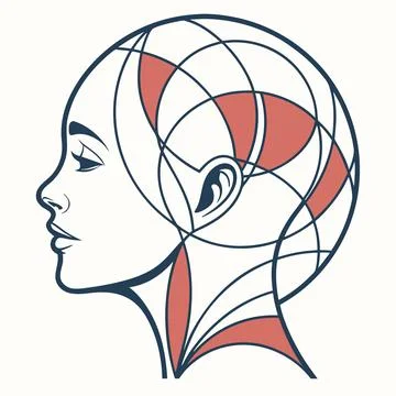 Minimal Abstract Virtual Technology Stock Illustration