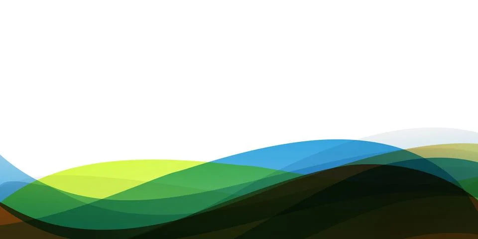 Minimal abstract wide scale background with overlapping translucent colorfu.. Stock Illustration