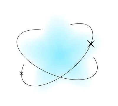 Minimal aesthetic blue star shape, line element Stock Illustration