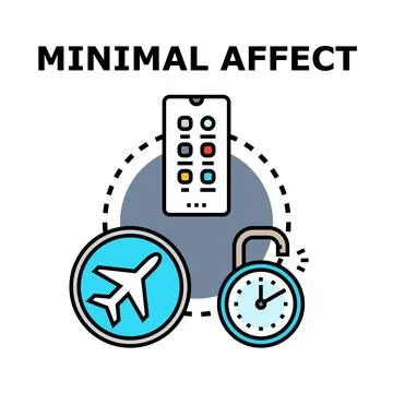 Minimal affect impacting travel and time planning Stock Illustration