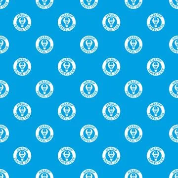 Minimal air balloon pattern seamless blue Stock Illustration
