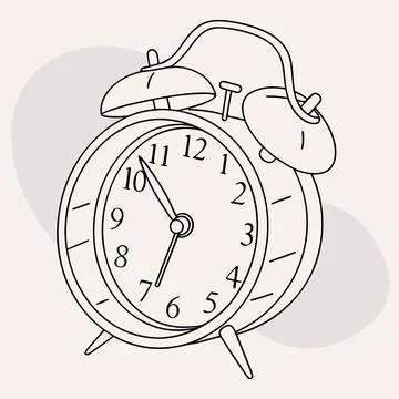 Minimal Alarm Clock Vector (1) vector illustration design 27 Stock Illustration