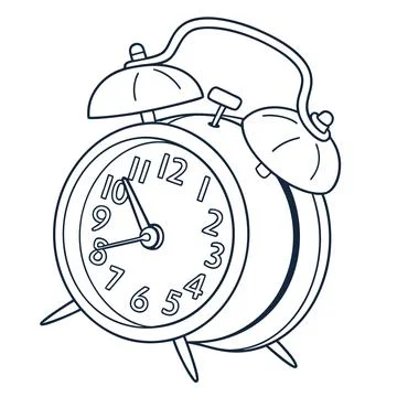 Minimal Alarm Clock Vector vector illustration design 28 Stock Illustration