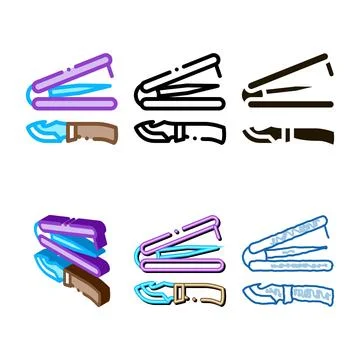 Minimal all purpose knife icon vector outline Stock Illustration