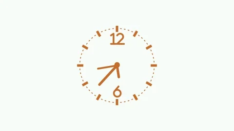 Minimal analog clock face hands and numbers showing a simple time display a.. Stock Footage 337180850