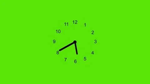 Minimal analog clock isolated animated, Simple counting down clock isolated Stock Footage 329114978