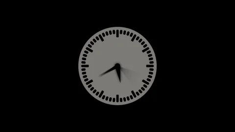 Minimal analog clock showing a simple time concept with lots of copy space .. Stock Footage 336885137