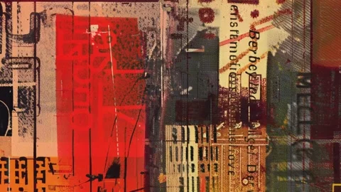 Minimal Analog Grunge Texture Frame Video stock 300827985