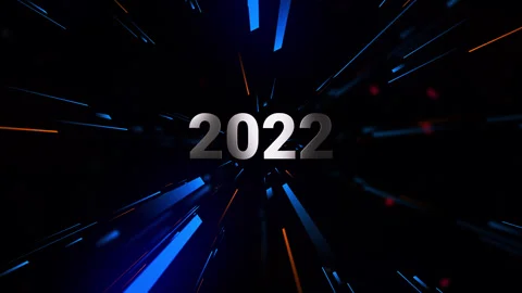 Minimal analog timer concept showing year progression from 2016 to 2026 on d Stock Footage 332543213