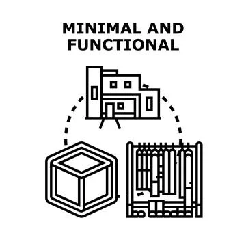 Minimal and functional concept for modern design Ilustração Stock