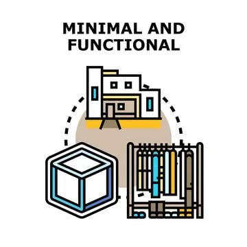 Minimal and functional concept for modern design Stock Illustration