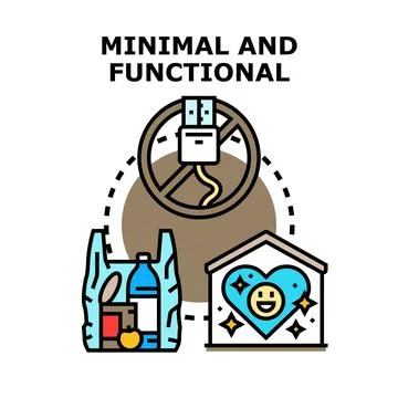 Minimal and functional lifestyle concept vector illustration Stock Illustration
