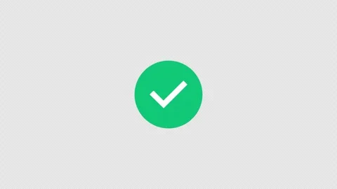 Minimal animated check mark success icon video Stock Footage 330427256