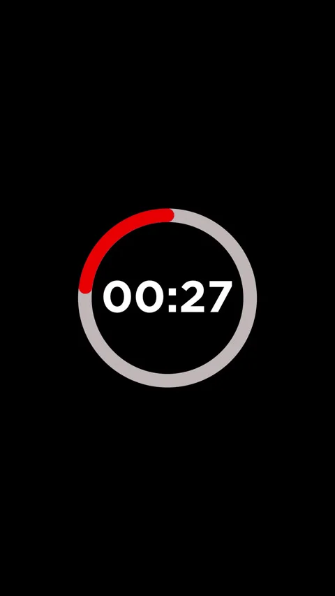 Minimal animated countdown timer progresses from zero to two minutes Stock-Footage 341752629