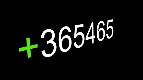 Minimal Animated Counter Increasing From Zero To One Million Video stock 346731219