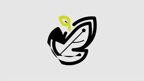 Minimal Animated Leaf Eco Line Icon with Transparent Alpha Channel Vídeos de archivo 337376756