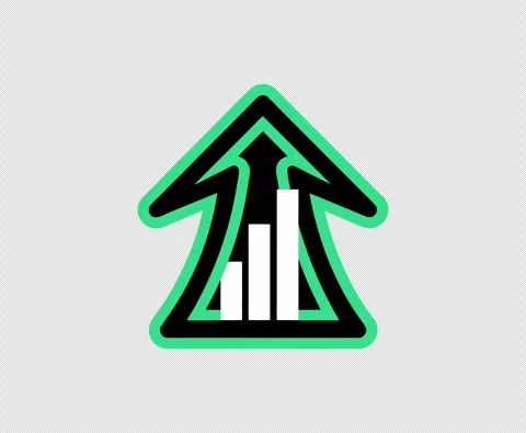 Minimal Animated Line Icon Up Arrow Growth Loop with Transparent Background 库存影片 337375421