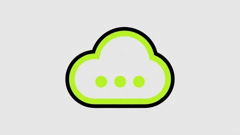 Minimal Animated Line Icon Cloud Storage Loop with Transparent Background 库存影片 337376033