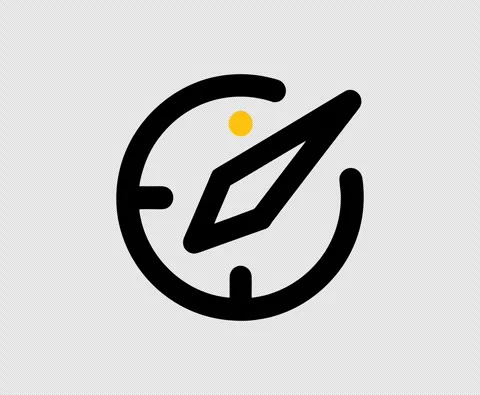 Minimal Animated Line Icon Compass Navigation Loop with Transparent Background Vídeos de archivo 337375257