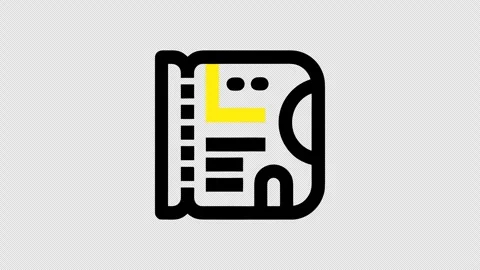 Minimal Animated Line Icon Document File Loop with Transparent Background 库存影片 337374975