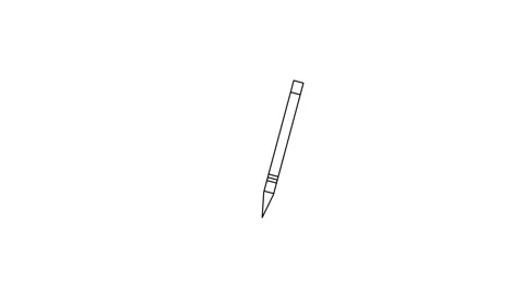 Minimal animated pencil on white background Stock Footage 307619795