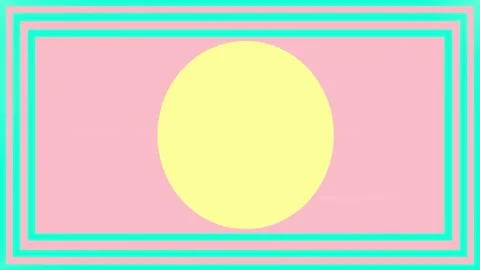 Minimal animation of circle changing color on pink background Stock Footage 132840351