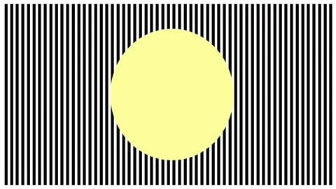 Minimal animation of circle changing color on striped background Stock Footage 132840386