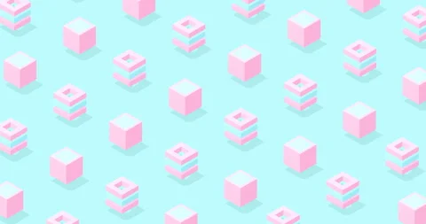Minimal animation isometric pattern. Minimal geometric art 100730348