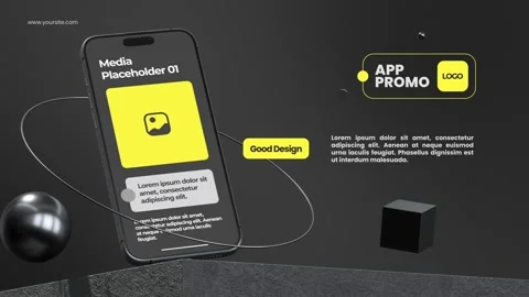 Minimal App Promo 스톡 After Effects